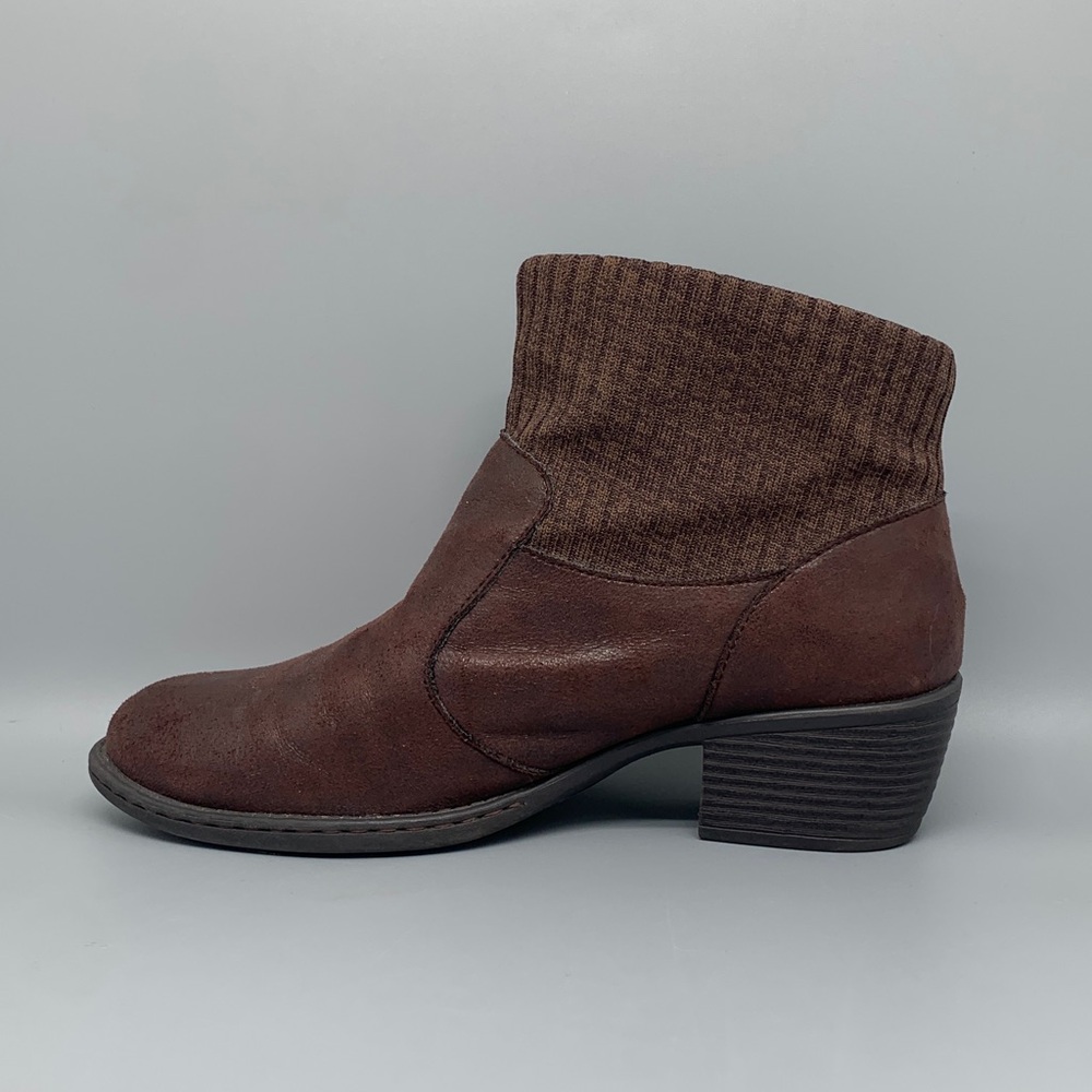 Born Brown Suede Knit Ankle Boots Z26723-CCCAE Women’s Sz 8.5 - Picture 7 of 10
